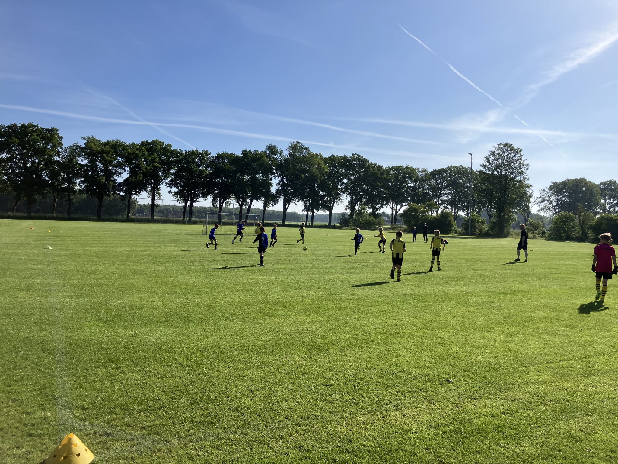 Geen blauw wit maar geel zwart op sportpark Achter de molen