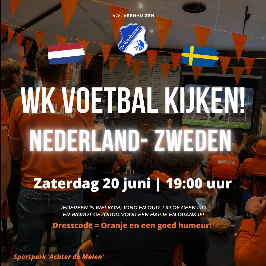 Samen Oranje kijken in de kantine! 🧡
